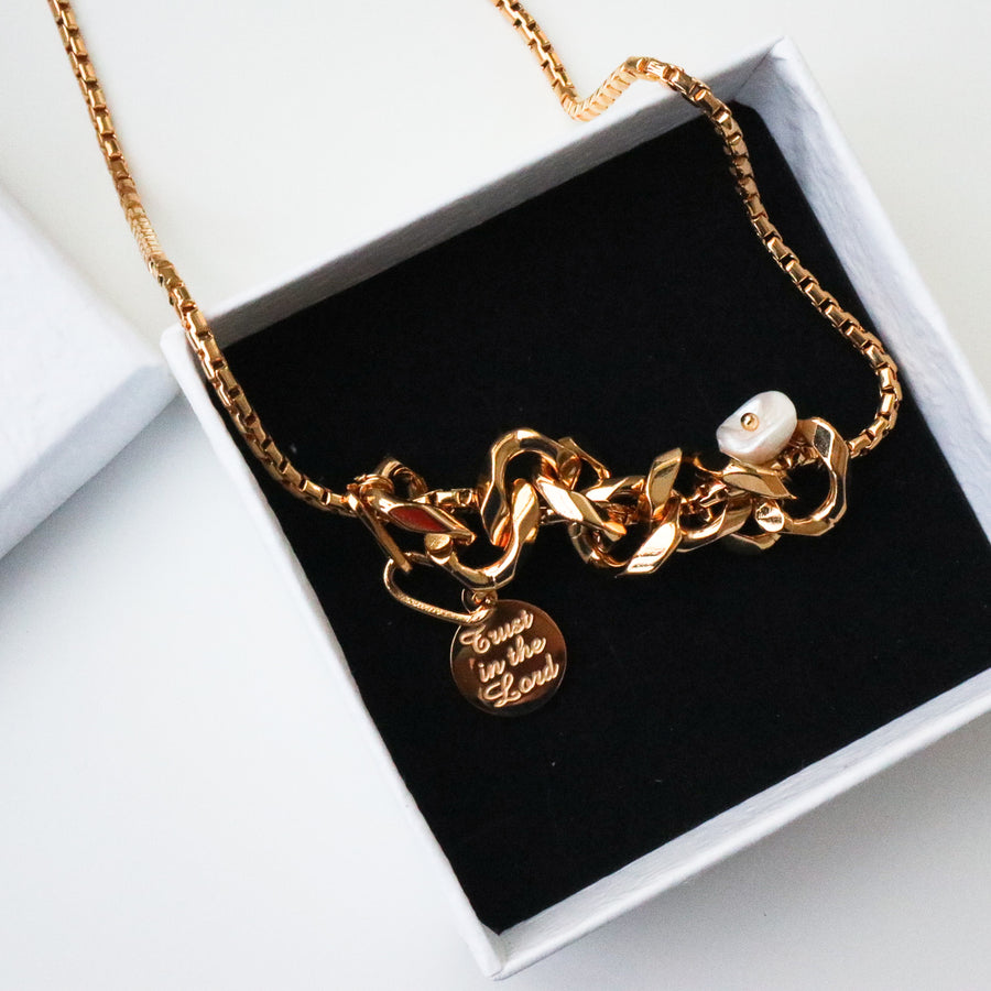 Signature Chain Necklace(18K Gold-plated)