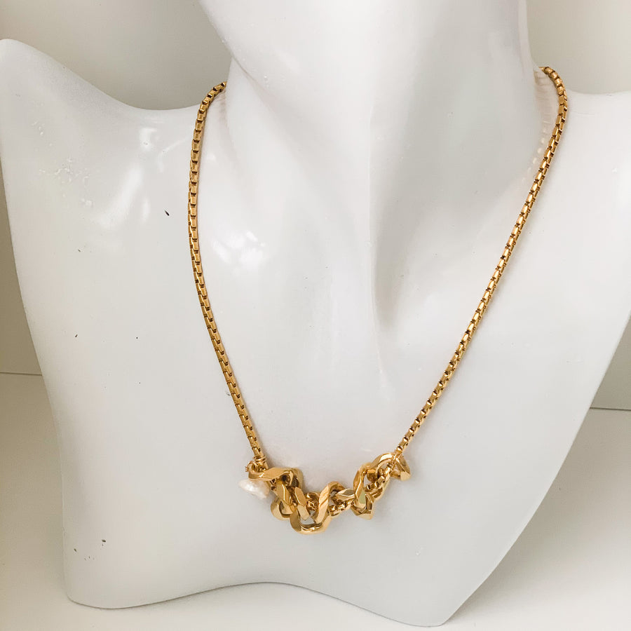 Signature Chain Necklace(18K Gold-plated)